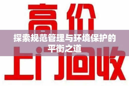 东莞探索规范管理与环境保护的平衡之道